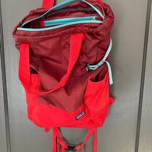 Patagonia Red and Teal Backpack